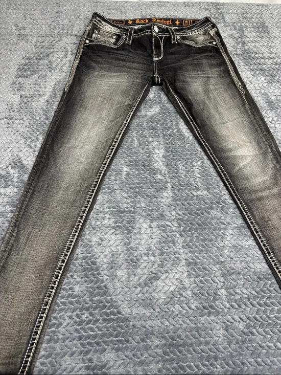 Rock Revival Black Faded Slim Stretch Women’s Jeans - Picture 1 of 9